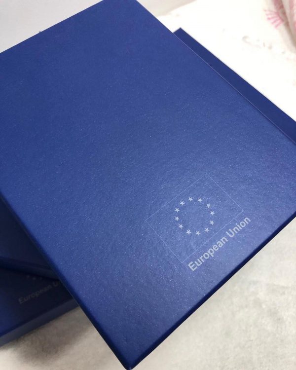 Mini Blue Boxes with Logo Printed - Image 2